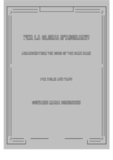 Griselda: Per la gloria d'adorarvi, for violin and piano by Giovanni Battista Bononcini
