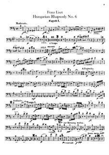 Nr.9 in Es-Dur, für Orchester, S.359/6: Fagottenstimmen I-II by Franz Liszt