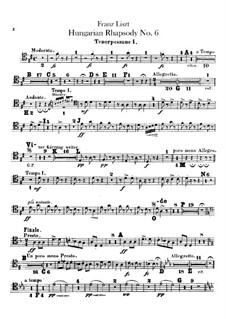 Nr.9 in Es-Dur, für Orchester, S.359/6: Posaunen- und Tubastimmen by Franz Liszt