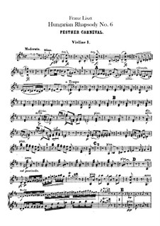Nr.9 in Es-Dur, für Orchester, S.359/6: Violinstimme I-II by Franz Liszt