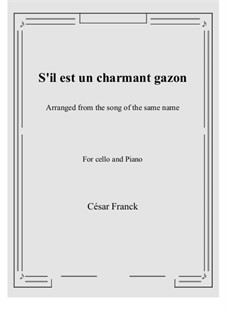 S'il est un charmant gazon: Für Cello und Klavier by César Franck