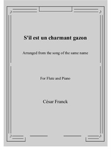 S'il est un charmant gazon: Für Flöte und Piano by César Franck
