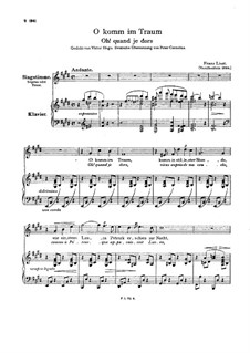 O komm im Traum, S.282: Version I by Franz Liszt