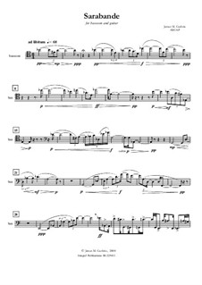 Sarabande for Bassoon and Guitar, S0.225411: Sarabande for Bassoon and Guitar by James Guthrie