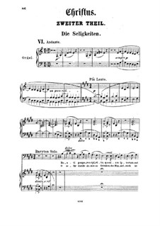 Christus, S.3: Akt II, für Solisten, Chor und Klavier by Franz Liszt