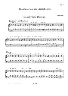 Responsorien und Antiphonen, S.30: Responsorien und Antiphonen by Franz Liszt