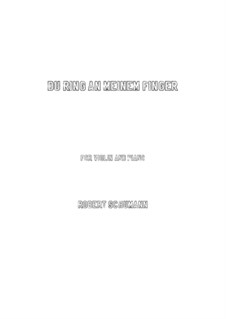 Nr.4 Du Ring an meinem Finger: Für Violine und Klavier by Robert Schumann