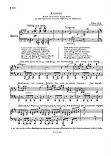 Lenore, S.346: Vollpartitur by Franz Liszt
