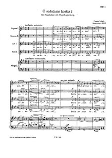 O salutaris hostia I, S.40: O salutaris hostia I by Franz Liszt