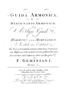 Guida armonica: Vollsammlung by Francesco Geminiani