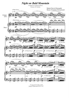 Eine Nacht auf dem kahlen Berge: Für Klarinette und Klavier by Modest Mussorgski