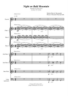 Eine Nacht auf dem kahlen Berge: For flute choir by Modest Mussorgski