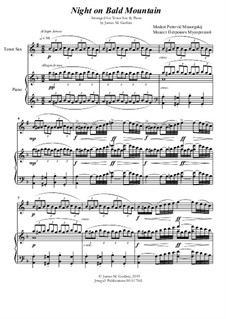 Eine Nacht auf dem kahlen Berge: For tenor sax and piano by Modest Mussorgski