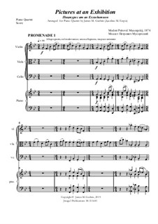 Vollständiger Zyklus: For Piano Quartet by Modest Mussorgski