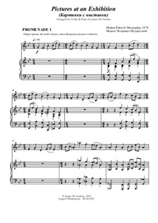 Vollständiger Zyklus: For Violin & Piano by Modest Mussorgski