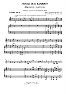 Vollständiger Zyklus: For Bass Flute & Piano by Modest Mussorgski