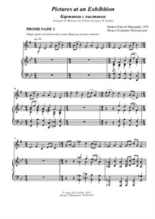 Vollständiger Zyklus: For Baritone Sax & Piano by Modest Mussorgski