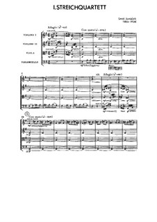 Streichquartett Nr.1 angeregt durch 'Die Kreutzersonate' von L. Tolstoy, JW 7/8: Vollpartitur by Leoš Janáček