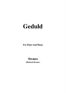 No.5 Geduld: Für Flöte und Piano by Richard Strauss