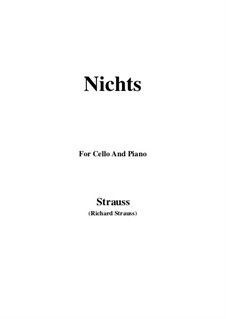 No.2 Nichts: Für Cello und Klavier by Richard Strauss