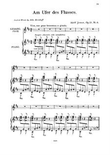 Sieben Gesänge für Stimme und Klavier, Op.21: Nr.6 Am Ufer des Flusses by Adolf Jensen
