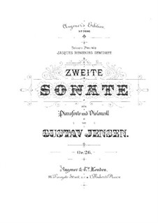 Sonate für Cello und Klavier Nr.2, Op.26: Partitur by Gustav Jensen