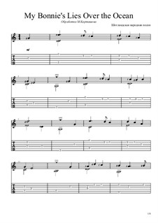 My Bonnie is over the Ocean: Für Gitarre by folklore