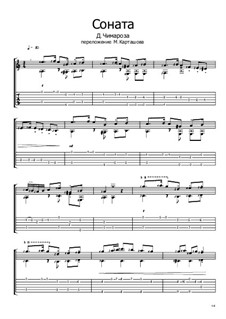 Sonata, for guitar: Sonata, for guitar by Domenico Cimarosa