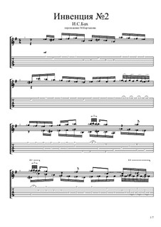Nr.2 in c-moll, BWV 773: Für Gitarre by Johann Sebastian Bach