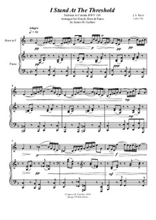 Ich steh mit einem Fuss im Grabe, BWV 156: No.1 I Stand At The Threshold for French Horn & Piano by Johann Sebastian Bach