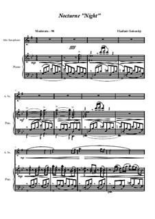 Ноктюрн 'Ночь': Для альта саксофона и фортепиано by Vladimir Solonskiy