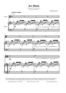 Ave Maria (Instrumental Version – Duets): For Viola & Piano by Johann Sebastian Bach, Charles Gounod