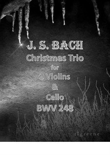 Nr.4 Bereite dich, Zion: For Violin Duo & Cello by Johann Sebastian Bach