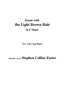 Jeanie with the Light Brown Hair: F-Dur by Stephen Foster