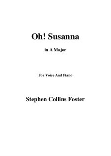 Oh! Susanna: A-Dur by Stephen Foster