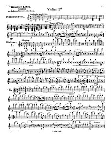 Künstlerleben, Op.316: Violinstimme I by Johann Strauss (Sohn)