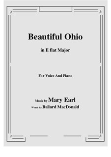Beautiful Ohio. Song: E flat Major by Robert A. King