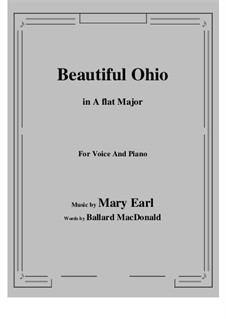 Beautiful Ohio. Song: A flat Major by Robert A. King