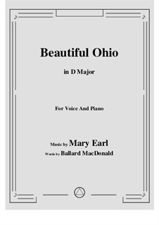 Beautiful Ohio. Song: D Major by Robert A. King