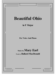 Beautiful Ohio. Song: F-Dur by Robert A. King