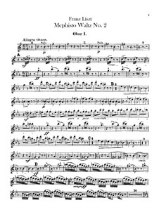 Walzer Nr.2 in Es-Dur für Orchester, S.111: Oboenstimmen I-II by Franz Liszt
