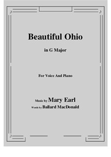 Beautiful Ohio. Song: G Major by Robert A. King