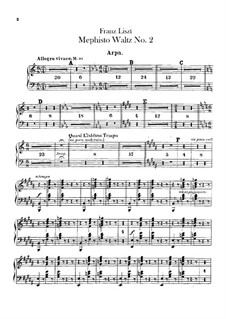 Walzer Nr.2 in Es-Dur für Orchester, S.111: Harfenstimme by Franz Liszt