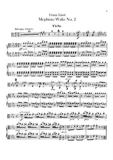 Walzer Nr.2 in Es-Dur für Orchester, S.111: Violastimme by Franz Liszt