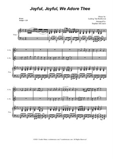 Ode to Joy (arr. S. DeCesare): Duet for Soprano and Alto Saxophone by Ludwig van Beethoven