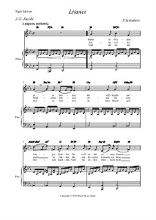 Litanei, D.343: High edition by Franz Schubert