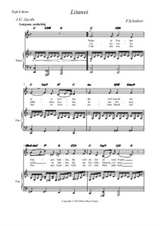 Litanei, D.343: Low edition by Franz Schubert
