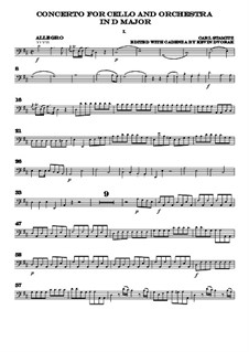 Cello Concerto in D major (circa 1790): Cello solo and piano reduction by Carl Stamitz