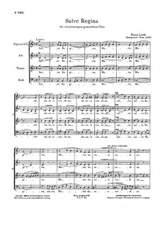 Salve Regina, S.66: Salve regina by Franz Liszt