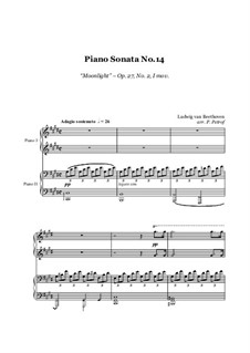 Teil I: For piano four hands – score and parts by Ludwig van Beethoven